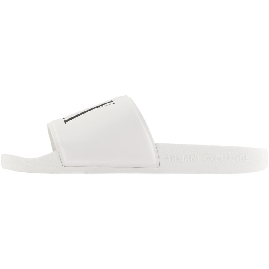 Alternative Image for ProductArmani Exchange Logo Sliders White2